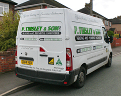 P Tinsley and Son - Heating Engineers Biddulph Moor - Stoke on Trent Staffordshire Logo